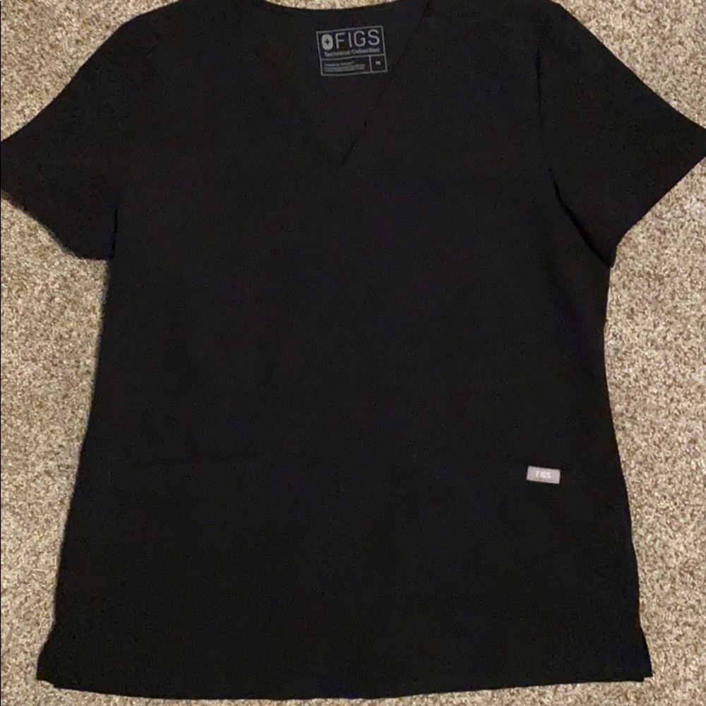 Figs Scrubs Black top